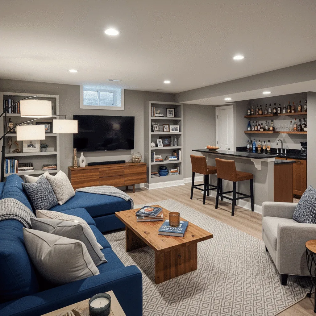 Finished basement meeting Georgia building code requirements