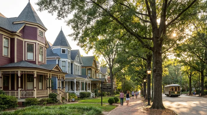 Restored historic home exterior in a metro Atlanta neighborhood