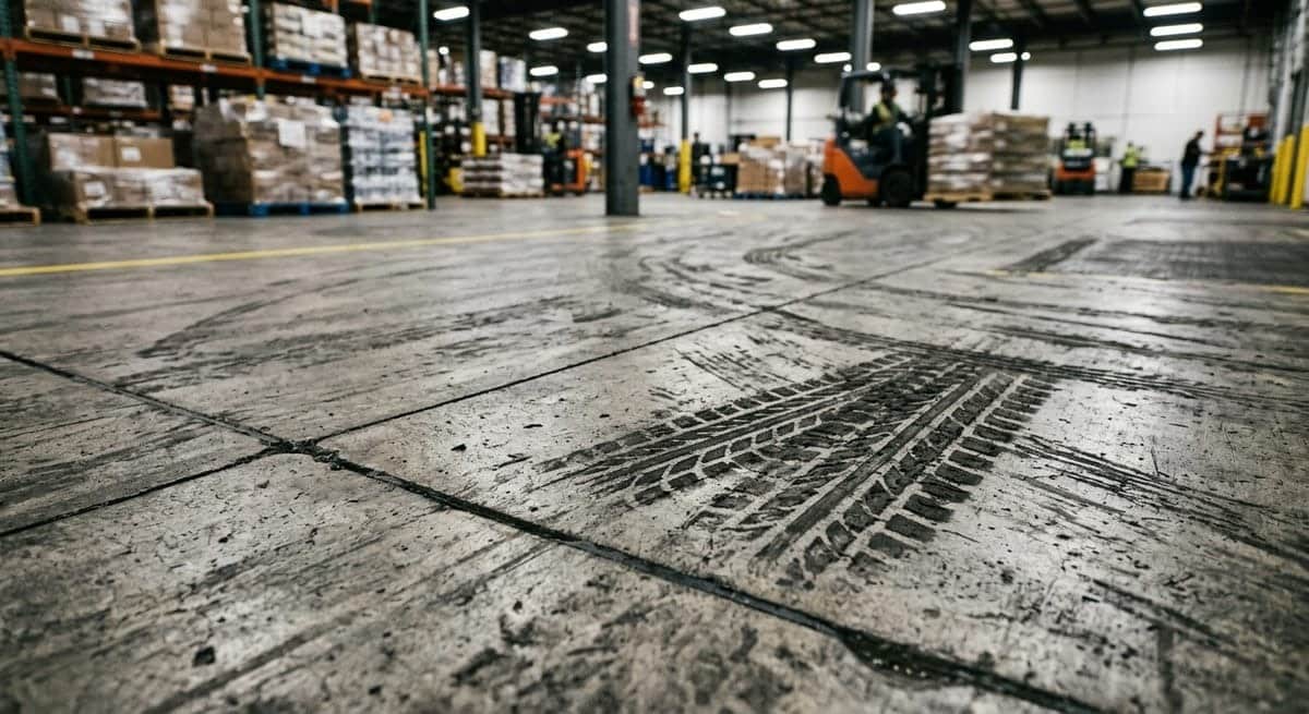 Industrial concrete slab reinforcement detail showing rebar grid before pour