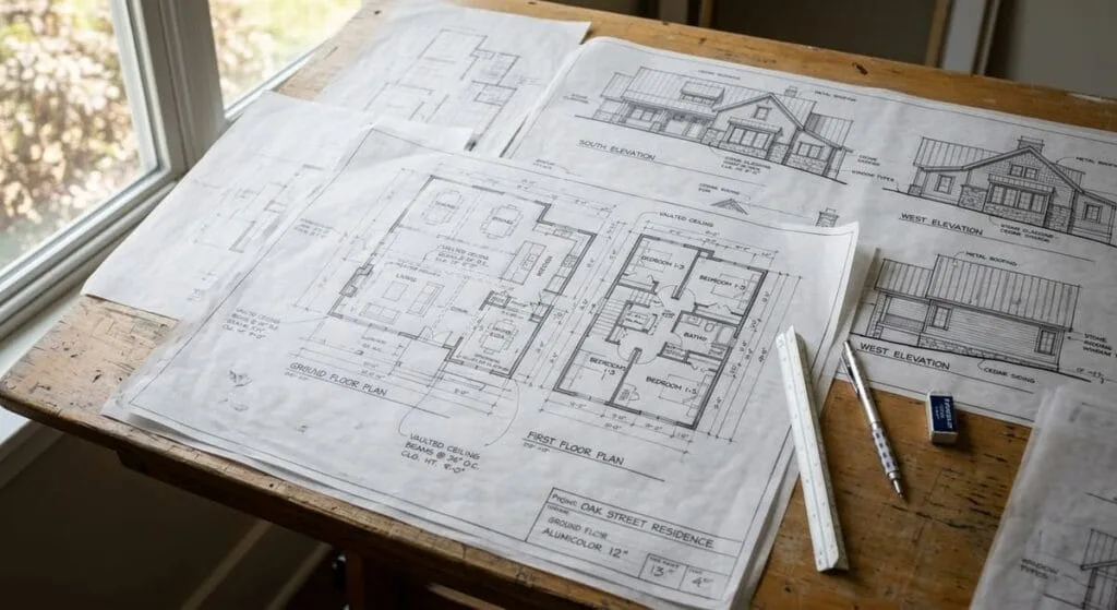 Preliminary architectural design and engineering for a custom home